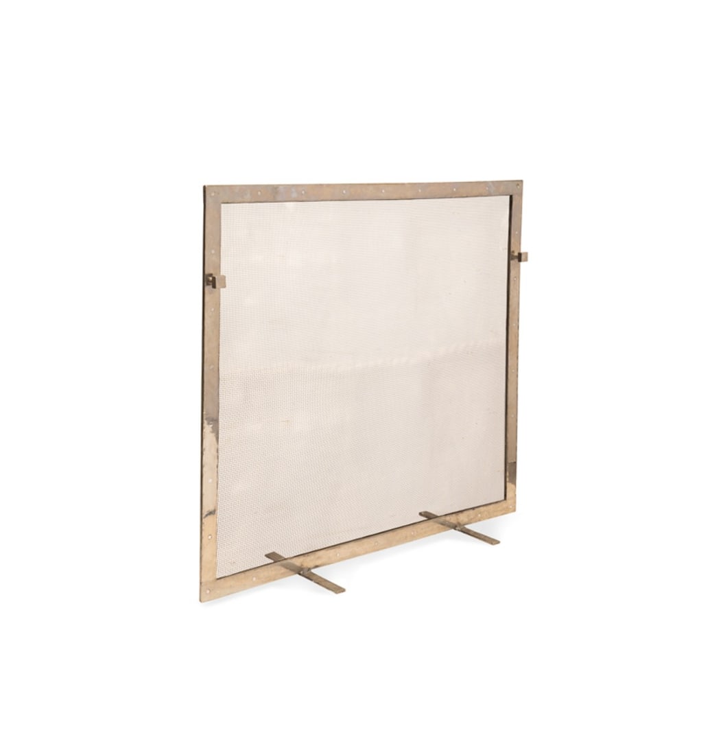 MODERN CHROME FIRE SCREEN, KARL SPRINGER STYLE (1 of 12)