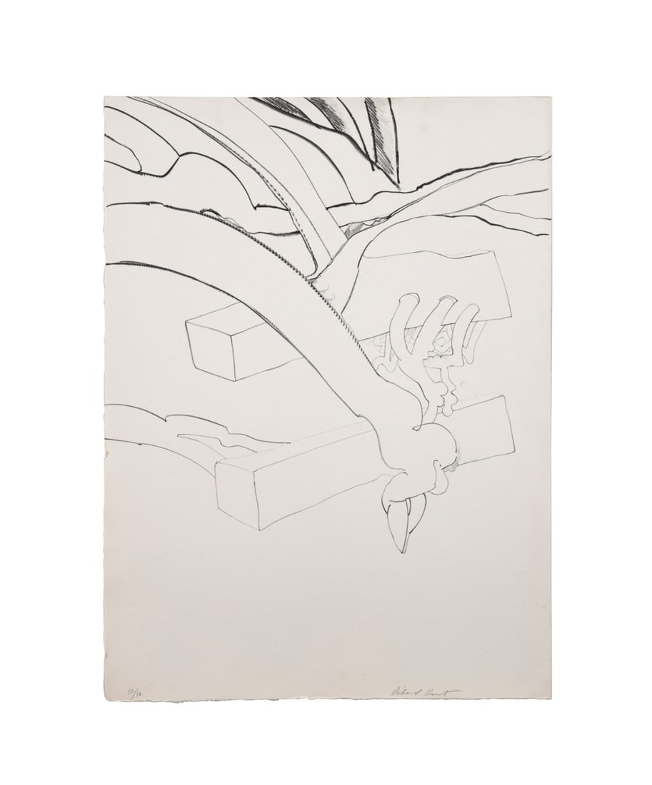 RICHARD HUNT, ABSTRACT STUDY LITHOGRAPH ON PAPER (1 of 7)