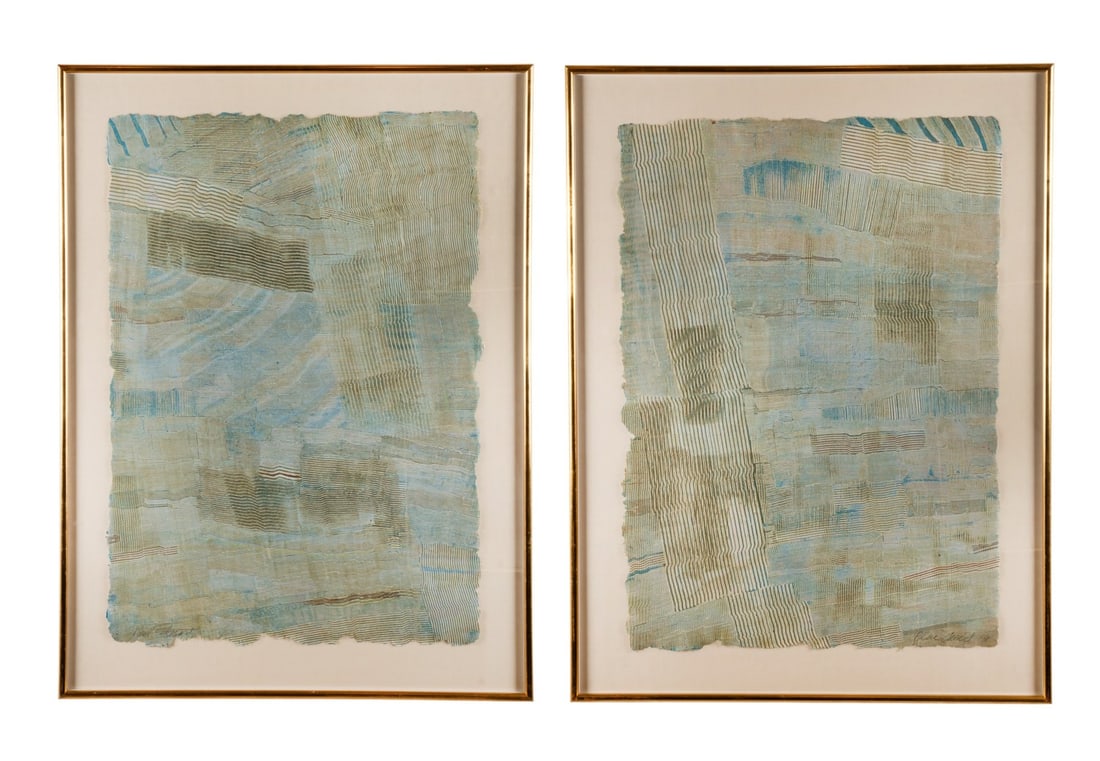 PAUL STEWART, 'BLUE AERIAL' DIPTYCH 1998, MONOTYPE (1 of 12)