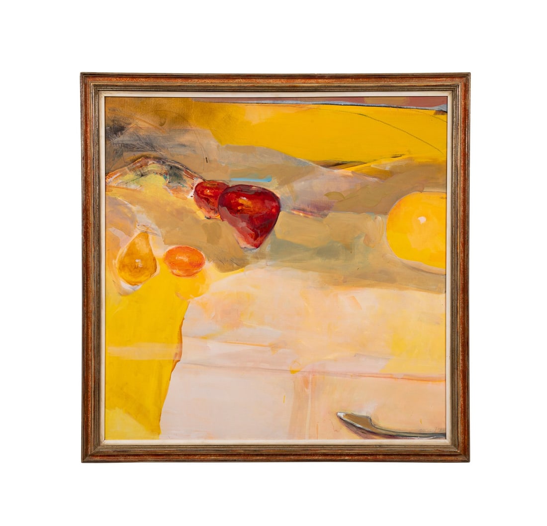 MARGARET TOLBERT, 'DANAE'S KITCHEN COUNTER, OIL: Margaret Ross Tolbert (American, 20th century). "Danae's Kitchen Counter" - 1983, oil on canvas, signed and dated to LR. Framed. Provenance: Private Collection, Atlanta, GA. Approximate dimensions: ca