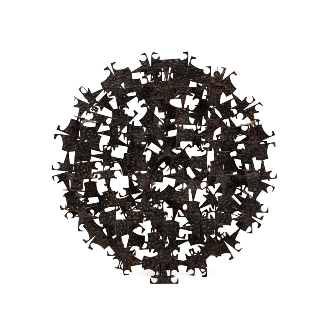 MARK WEINSTEIN, ROUND BRUTALIST WALL SCULPTURE (1 of 4)