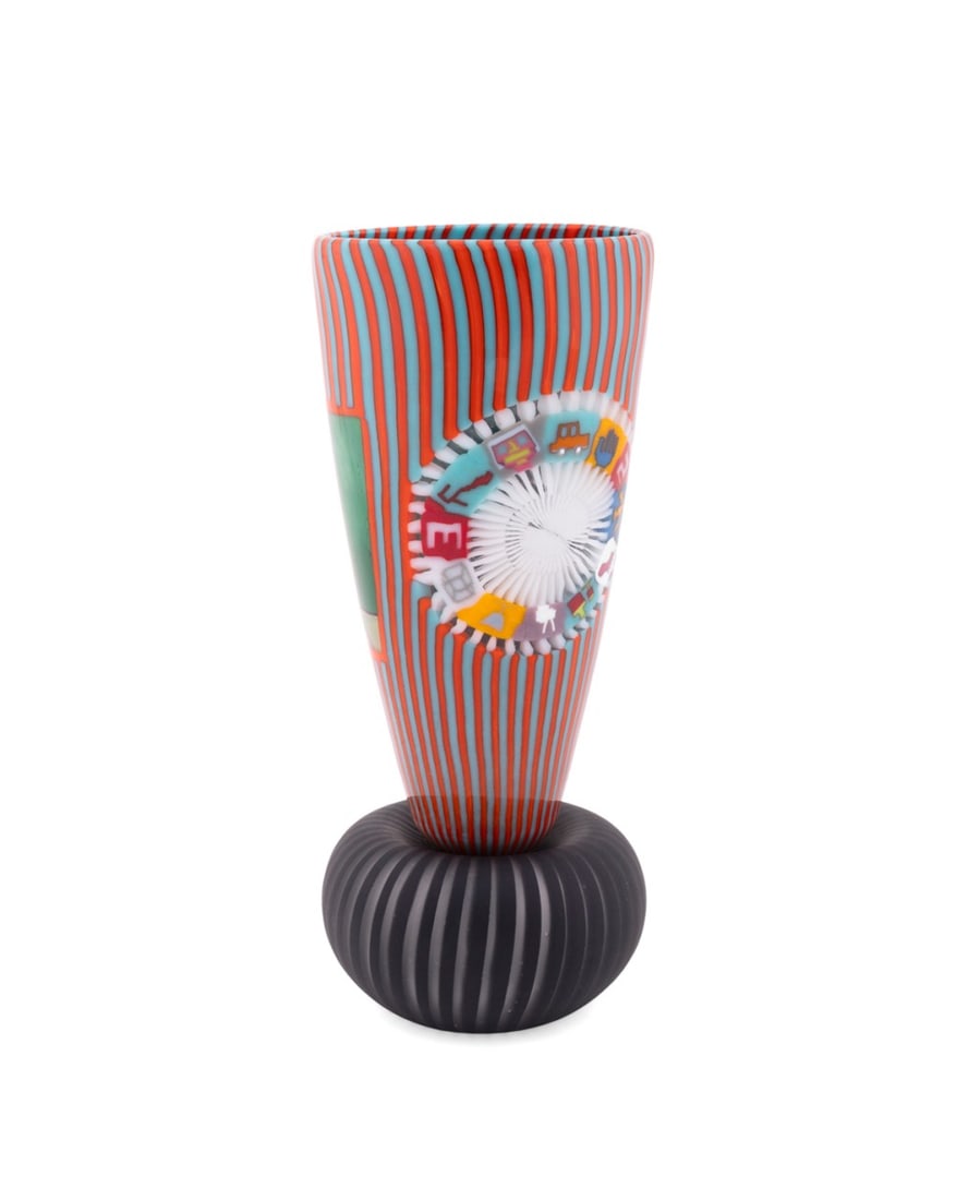 SCOTT CHASELING, 'SCRATCH' CONICAL ART GLASS VASE (1 of 10)