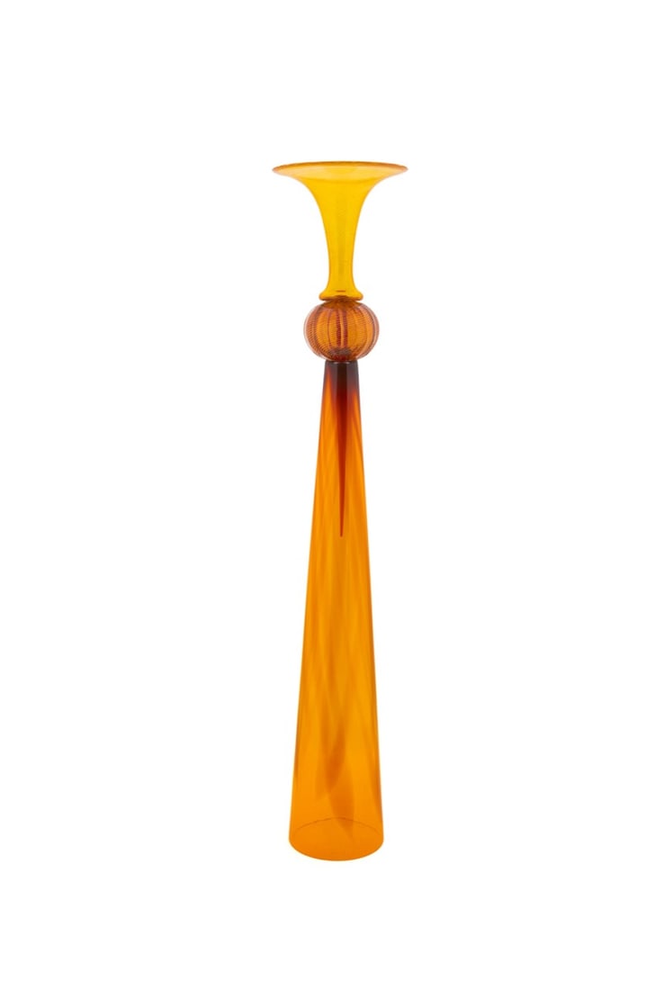 NICK MOUNT, AMBER CONICAL GLASS VESSEL, 2006 (1 of 8)