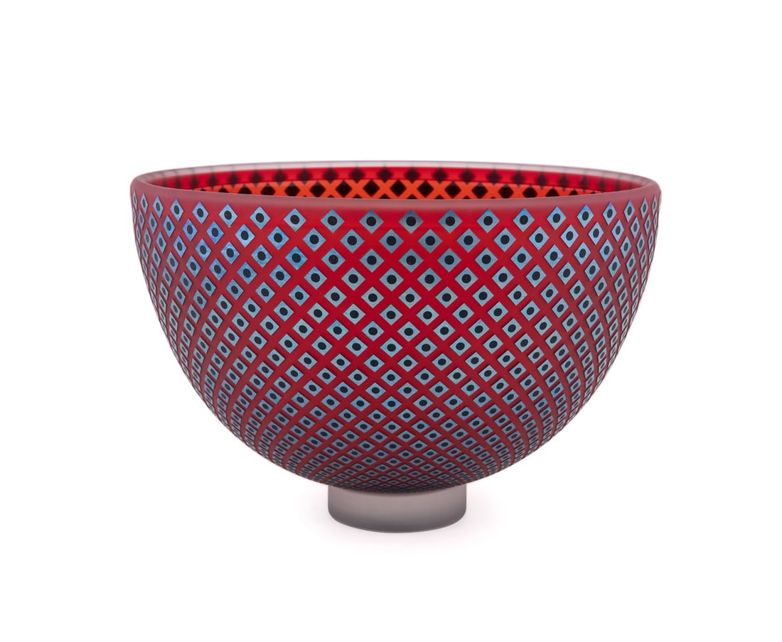 ROBERT WYNNE, 'WOVEN LIGHT' GLASS BOWL, 2008 (1 of 7)