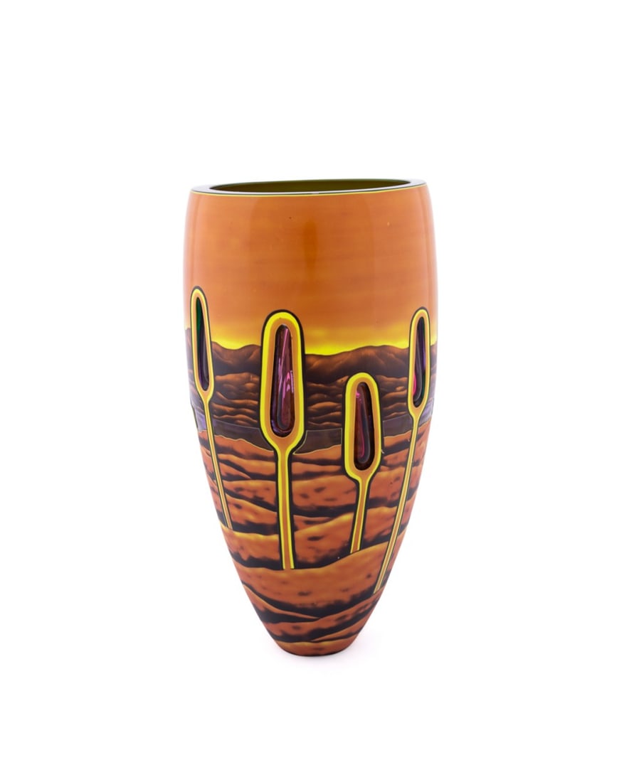 ROD COLEMAN, 'SOLITARY THOUGHTS' STUDIO GLASS VASE (1 of 7)