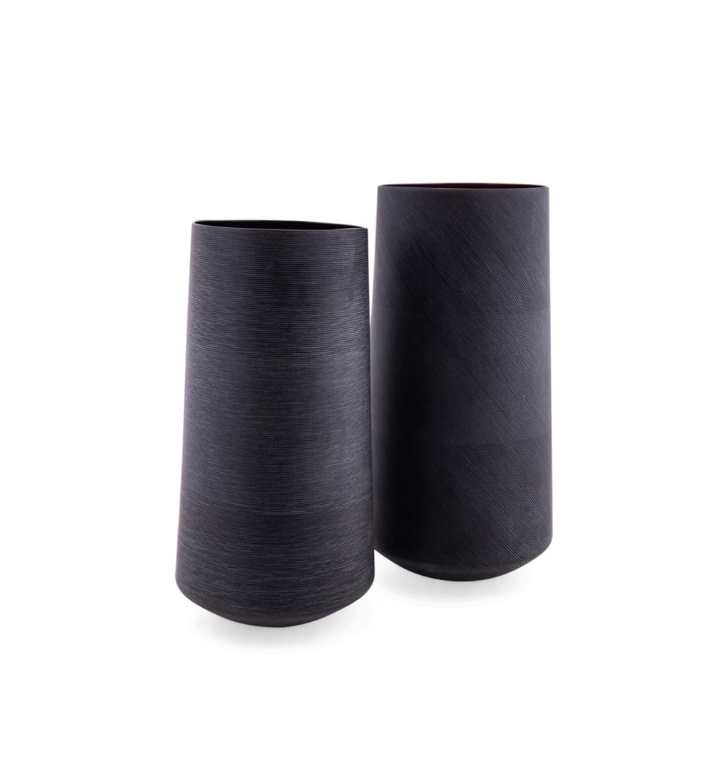 AUSTRALIAN SCHOOL, TWO SIGNED STUDIO GLASS VESSELS (1 of 10)