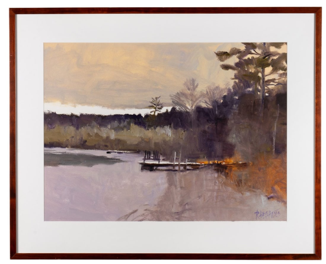 RODGER BECHTOLD, 'LANDSCAPE', OIL ON PAPER (1 of 8)