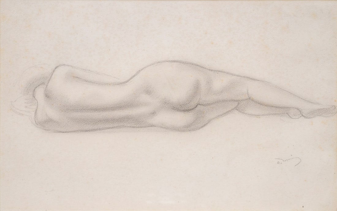 NUDE STUDY FROM THE BACK, 20TH C., GRAPHITE - 6