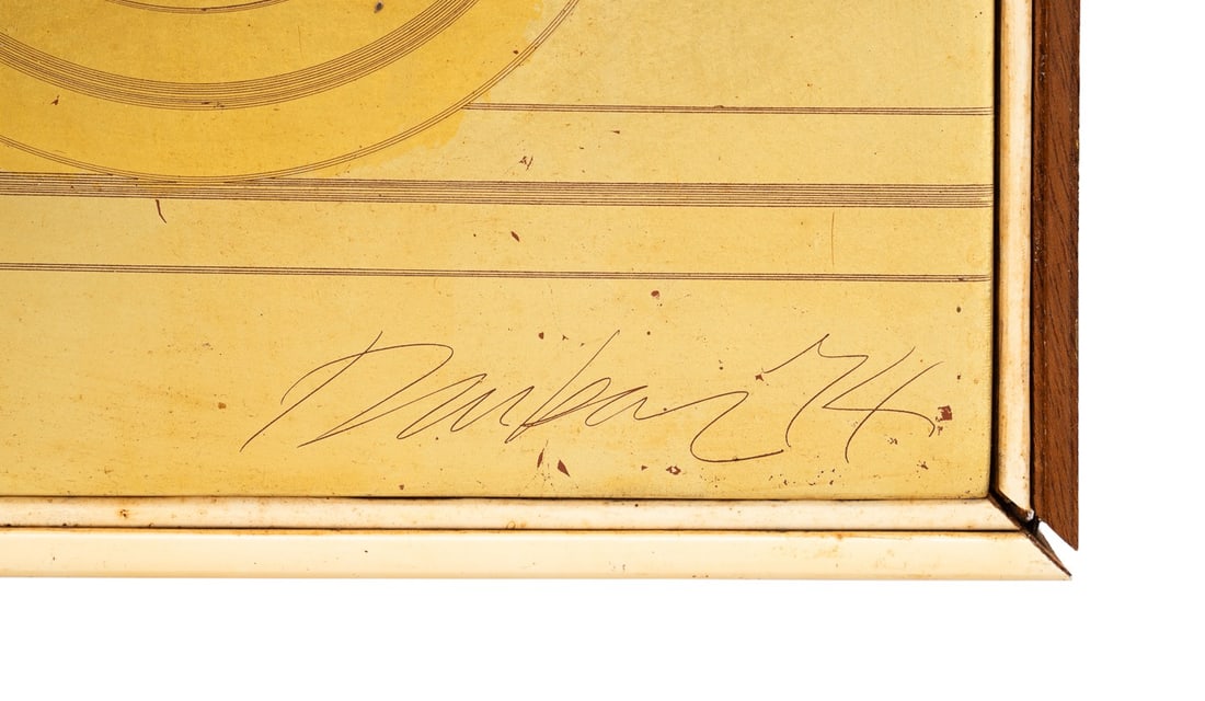 GEORGE DUNBAR, 'NO. 7' GOLD LEAF ON RED CLAY, 1974 - 3