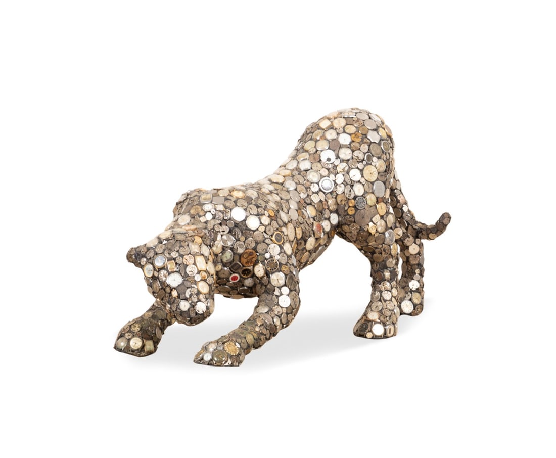 MARY ENGEL, WATCH DOG MIXED MEDIA SCULPTURE (1 of 6)
