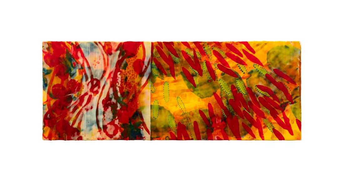 THOMAS SWANSTON, ORGANIC ABSTRACT ENCAUSTIC (1 of 4)