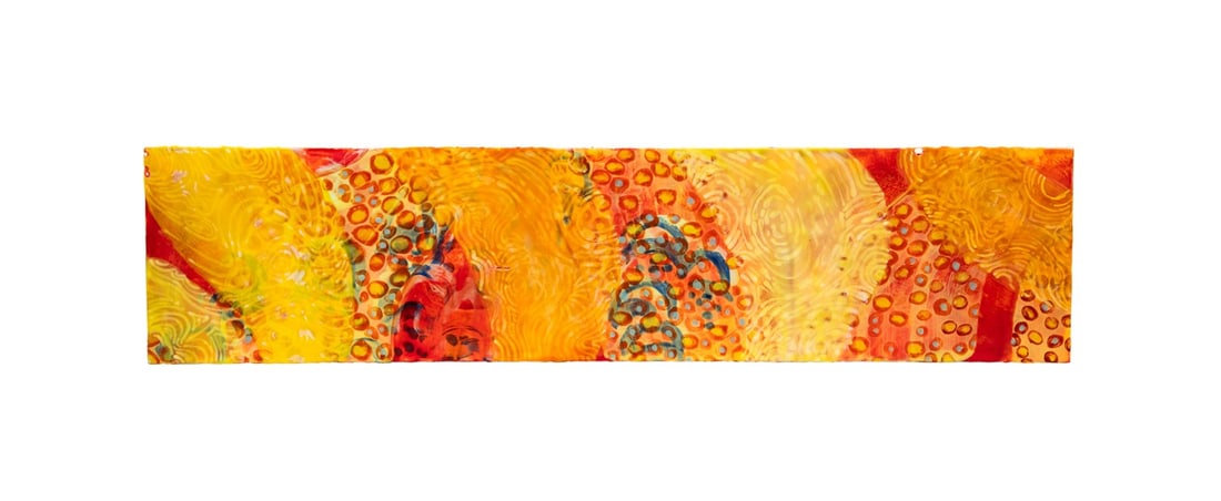 T. SWANSTON, THUMBPRINT MOTIF ENCAUSTIC ON WOOD (1 of 4)