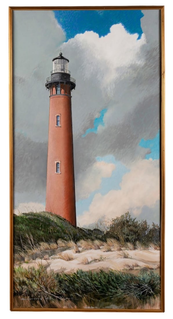 PAUL MINNIS, LIGHTHOUSE, 1989, OIL ON CANVAS (1 of 7)