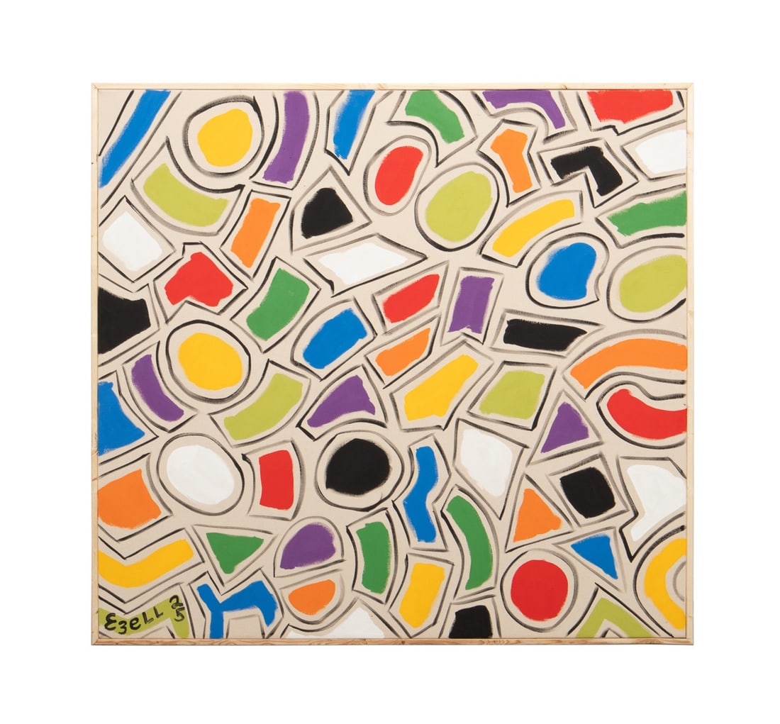 SAM EZELL MODERN GEOMETRIC OIL ON CANVAS, 2025 (1 of 5)