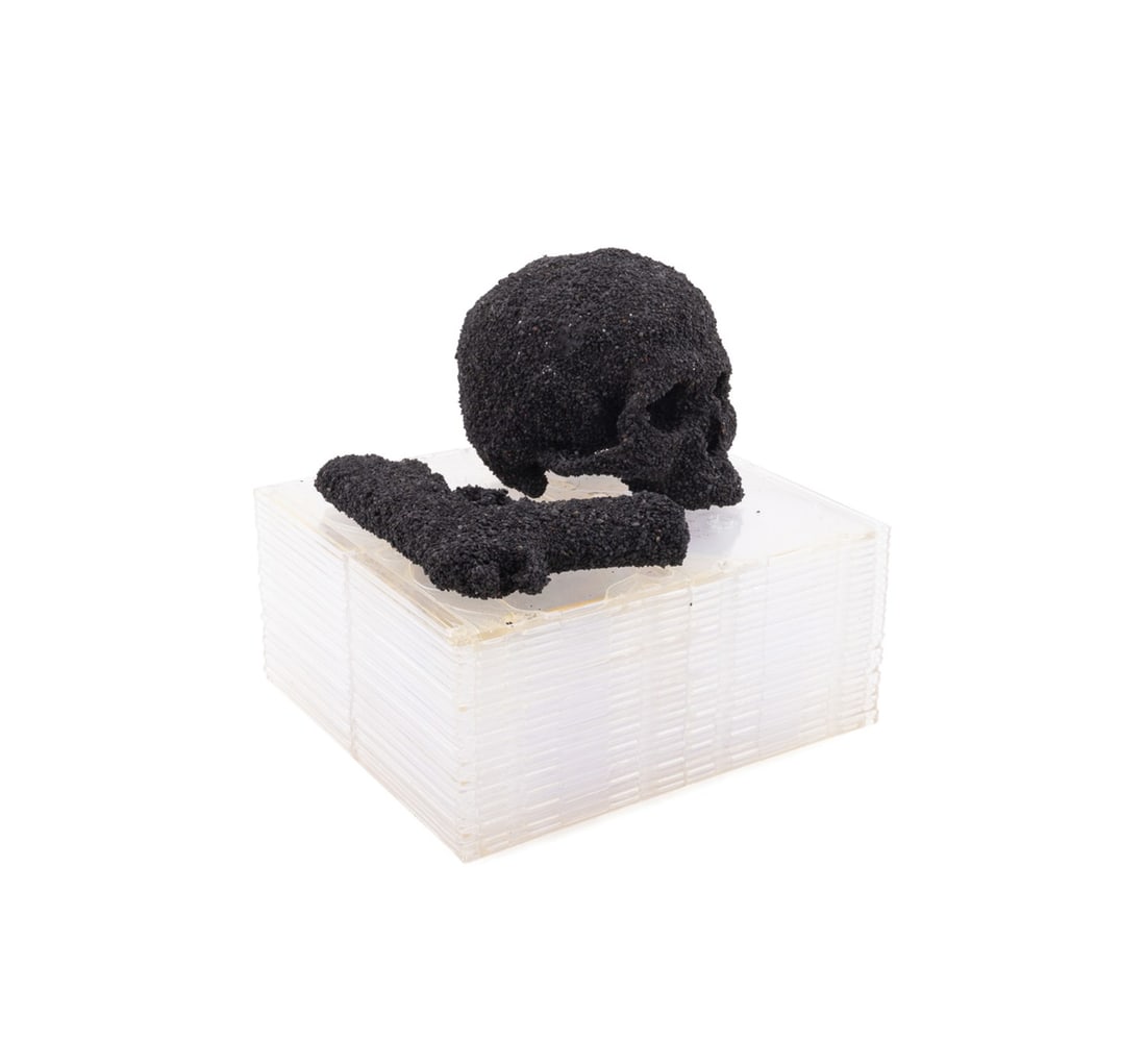 JOSEPH GUAY, 'ALTON STERLING?' 2016 SCULPTURE: Joseph Guay (American (Georgia), born 1971). "Alton Sterling; Baton Rouge, Louisiana, July 6, 2016" - 2016, mixed media, charcoal, and resin sculpture, signed to underside. Note: Part of the Remnants