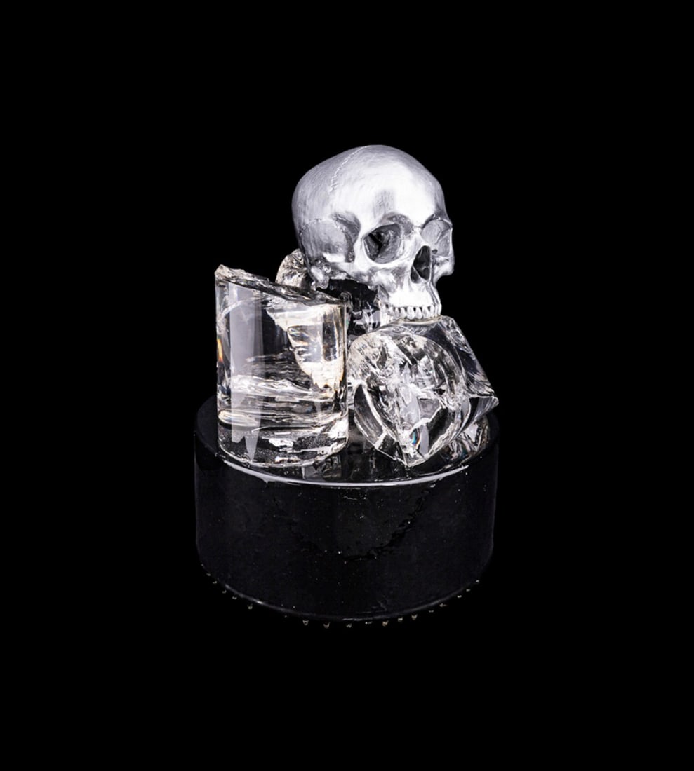 JOSEPH GUAY, MIXED MEDIA SKULL SCULPTURE (1 of 7)