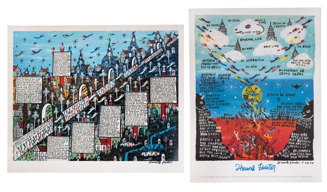 HOWARD FINSTER, PAIR OF SIGNED OFFSET LITHOS (1 of 9)
