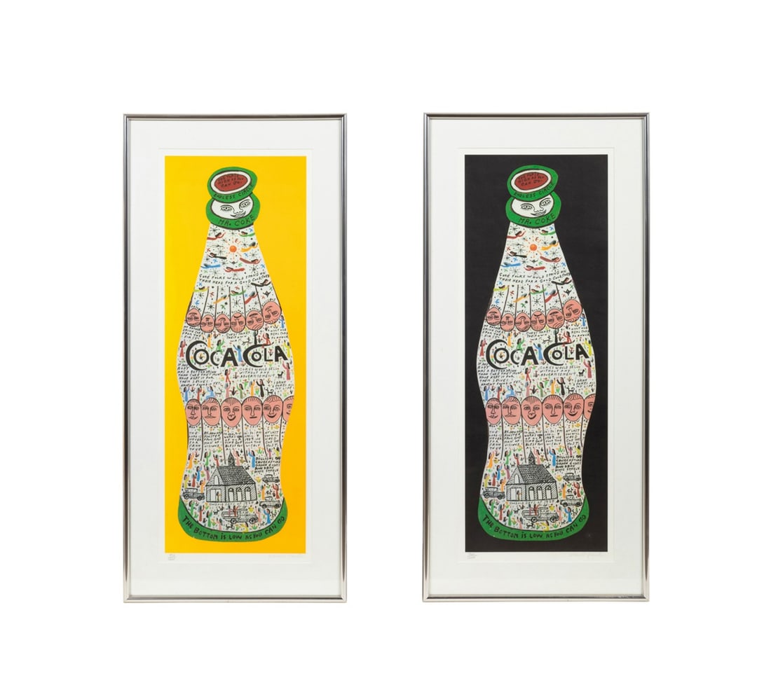 HOWARD FINSTER, TWO LITHOGRAPHS, COKE BOTTLES (1 of 10)