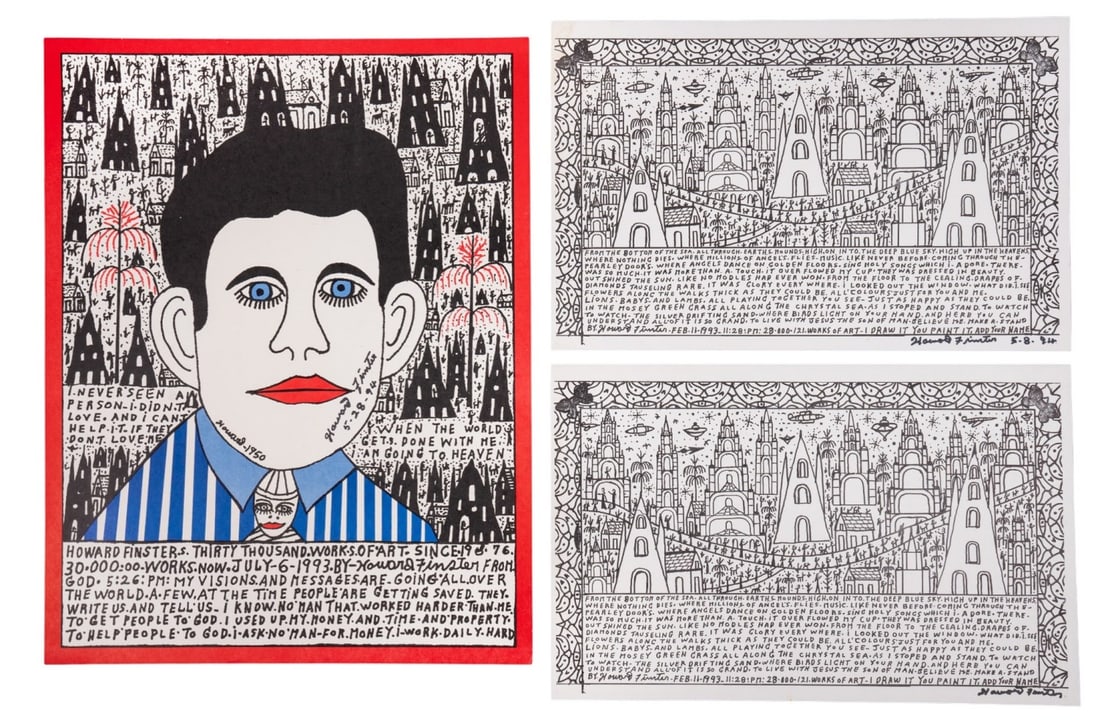 HOWARD FINSTER, GROUP OF THREE LITHOS (1 of 10)