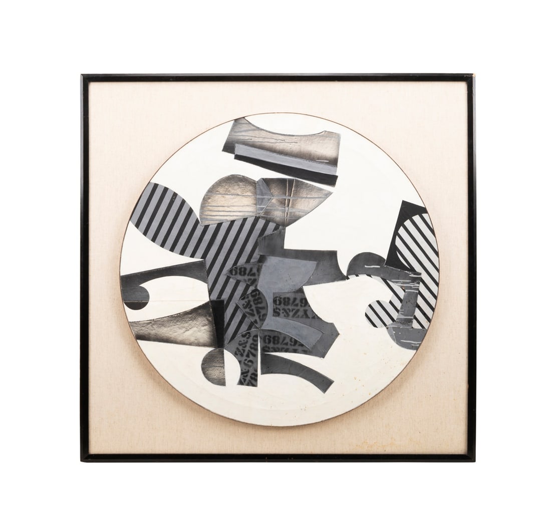 VICTOR HUGGINS, ABSTRACT COMPOSITION, 1964, O/C (1 of 5)