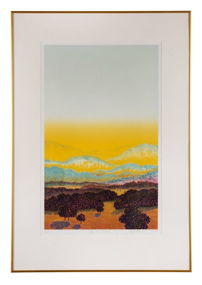 VICTOR HUGGINS, 'VIEW NEAR AFTON', 1979 LITHOGRAPH (1 of 8)