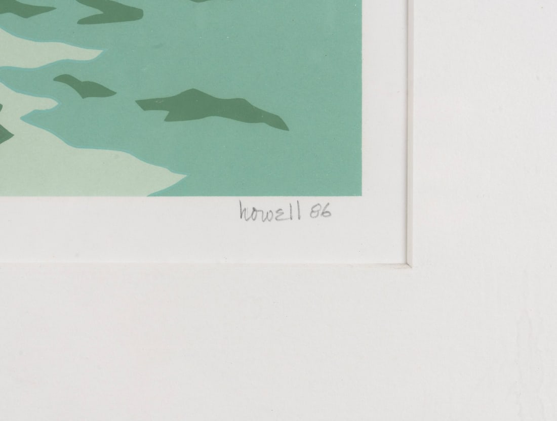 CLAUDE HOWELL, 'LOADING NETS, OCRACOKE', SERIGRAPH - 3