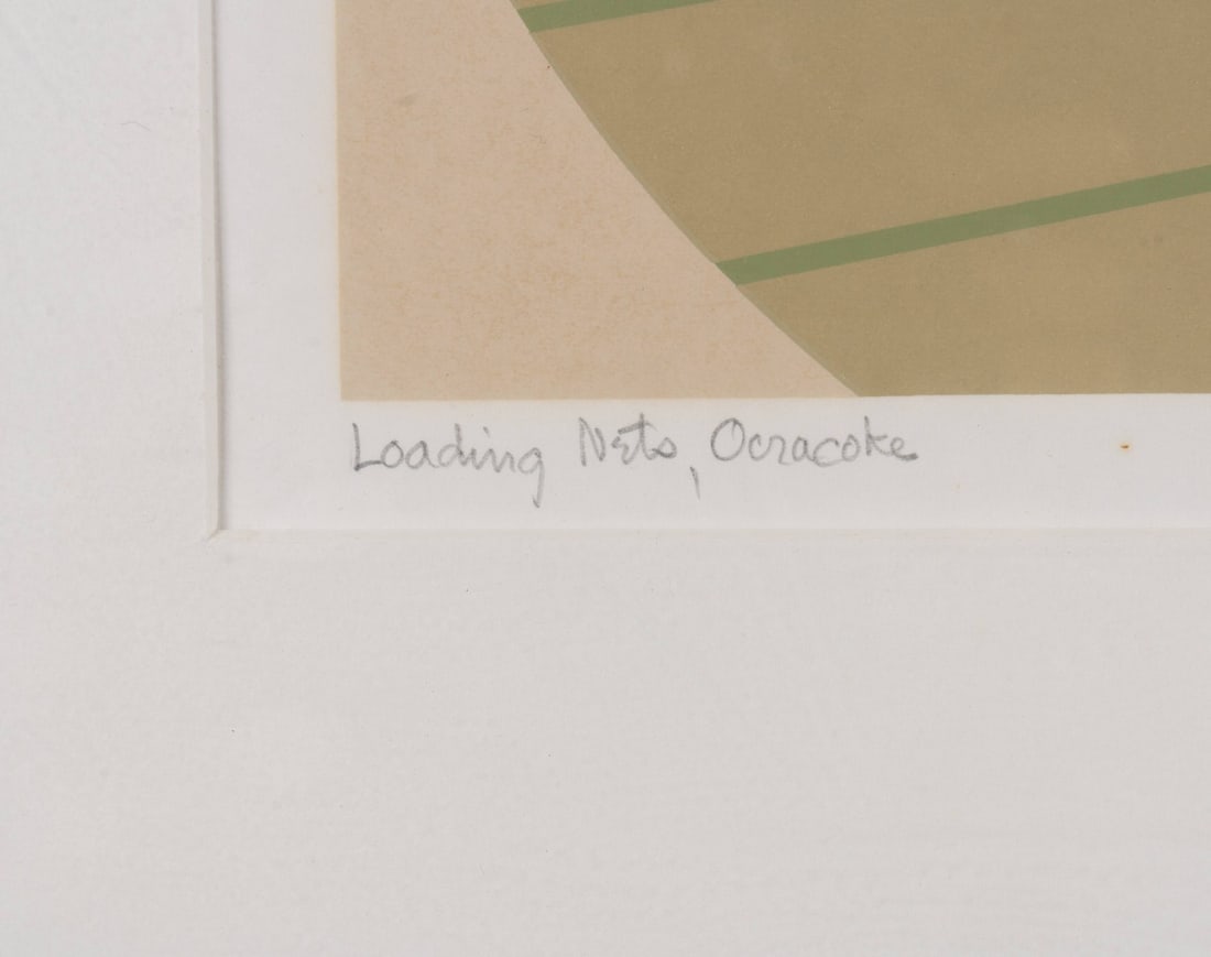 CLAUDE HOWELL, 'LOADING NETS, OCRACOKE', SERIGRAPH - 5