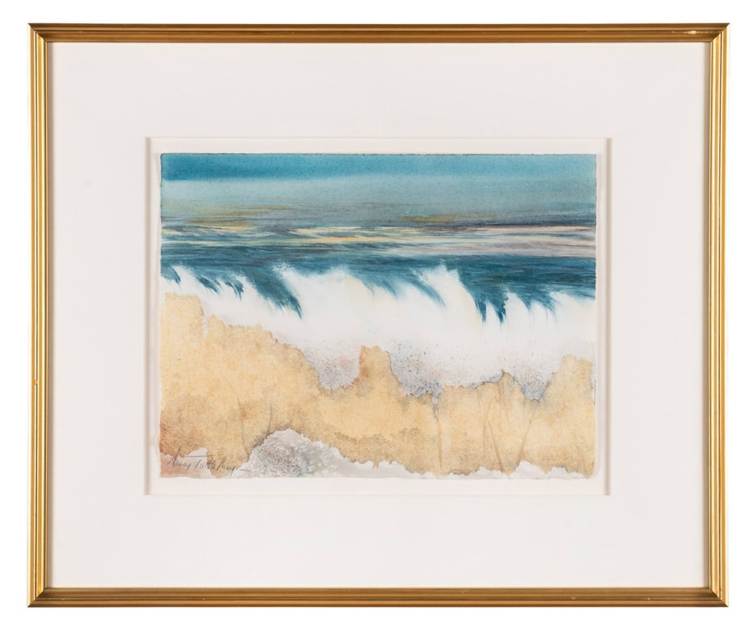 NANCY TUTTLE MAY, 'OCEAN COLLAGE', WATERCOLOR (1 of 8)