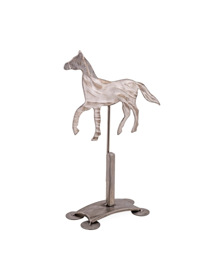 ERIC STRAUSS, MODERN STEEL EQUESTRIAN SCULPTURE (1 of 9)