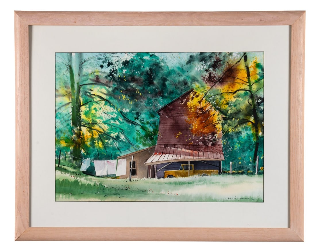 PAUL MINNIS, BARN, WATERCOLOR ON PAPER (1 of 7)