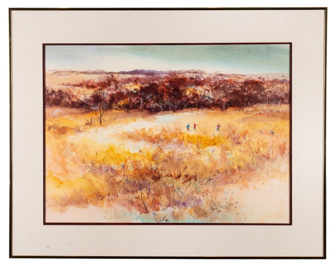 JOHN KOLB MCIVER, 'HARVEST SEASON', WATERCOLOR (1 of 9)