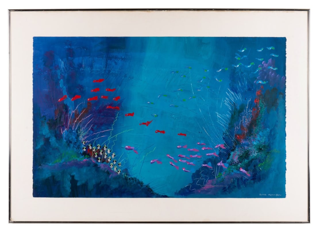 BOB RANKIN, UNDERWATER SCENE, ACRYLIC (1 of 8)