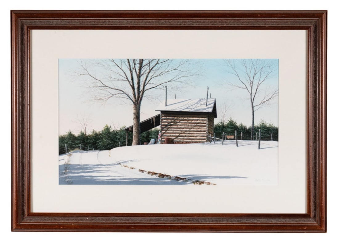 DOUGLAS CAVE, WINTER LANDSCAPE, WATERCOLOR (1 of 7)