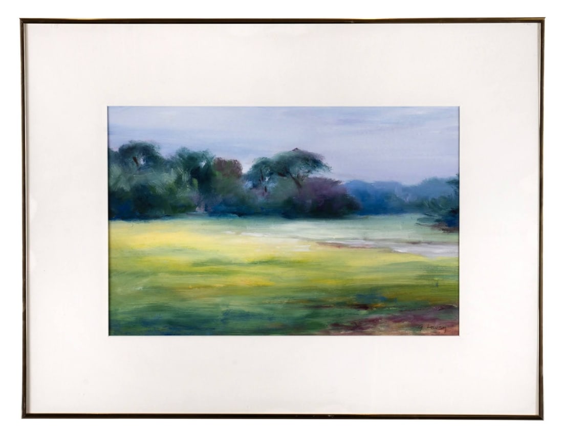 GAYLE STOTT LOWRY, 'LE PRINTEMPS', OIL ON PAPER (1 of 9)