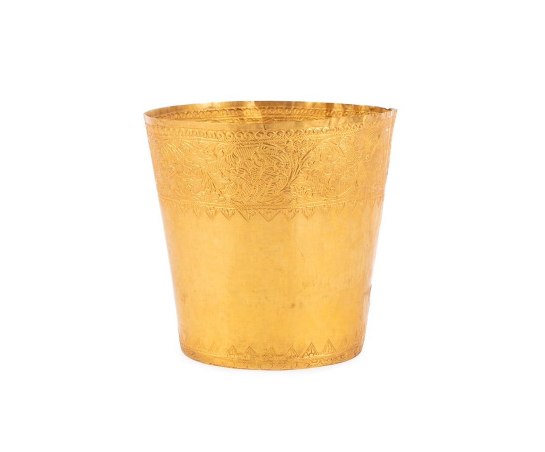 INDONESIAN JAVANESE CHASED GOLD VESSEL (1 of 7)