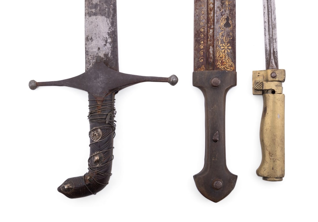 THREE ANTIQUE EDGED WEAPONS - 6