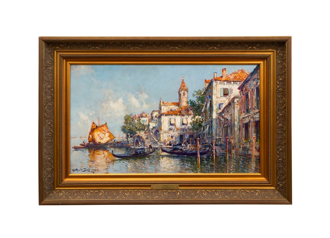 ARTHUR V. DIEHL, 'VENICE', 1923, OIL ON PANEL (1 of 6)