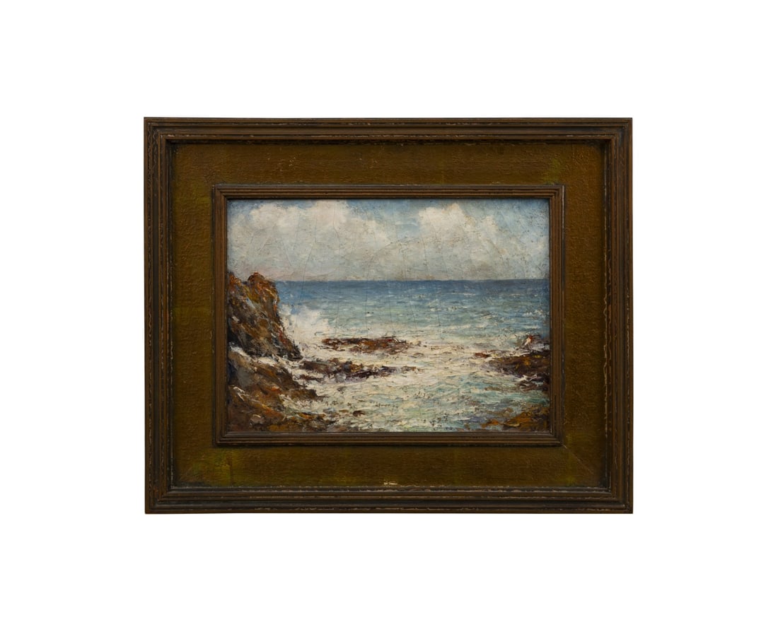 CULLEN YATES, MAINE SEASCAPE, OIL ON CANVAS (1 of 5)