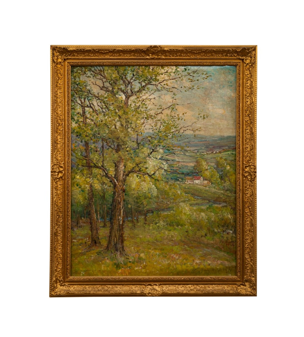 CULLEN YATES,19TH C. SPRING LANDSCAPE OIL (1 of 5)