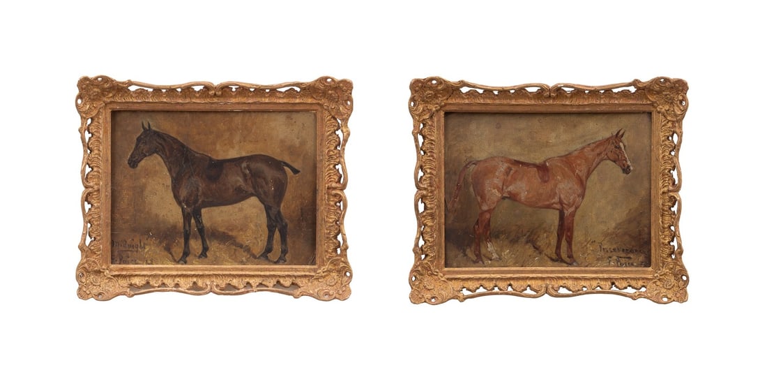GEORGE PAICE, PAIR OF HORSE PORTRAITS, 1922, O/C (1 of 10)