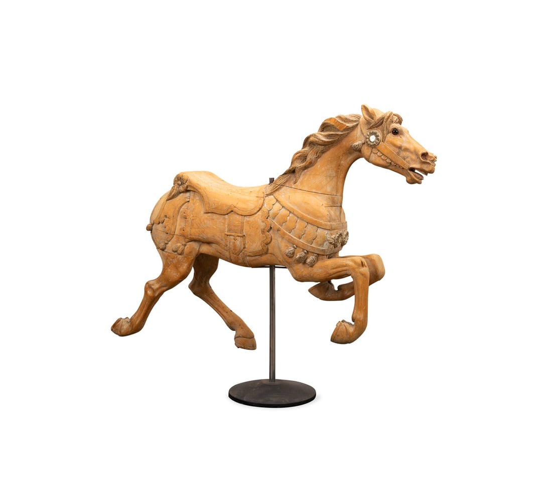 G.A. DENTZEL CAROUSEL CO. JUMPER HORSE ON STAND (1 of 6)