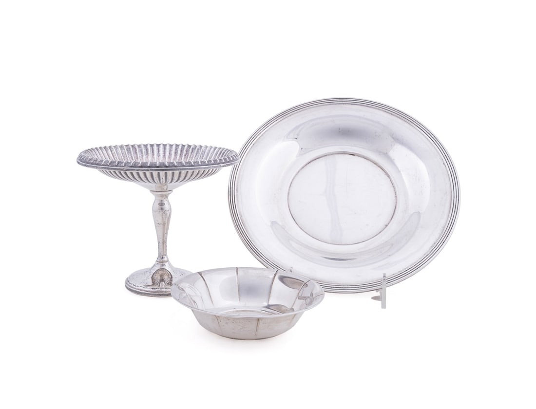 THREE-PIECES OF AMERICAN STERLING HOLLOWWARE (1 of 14)