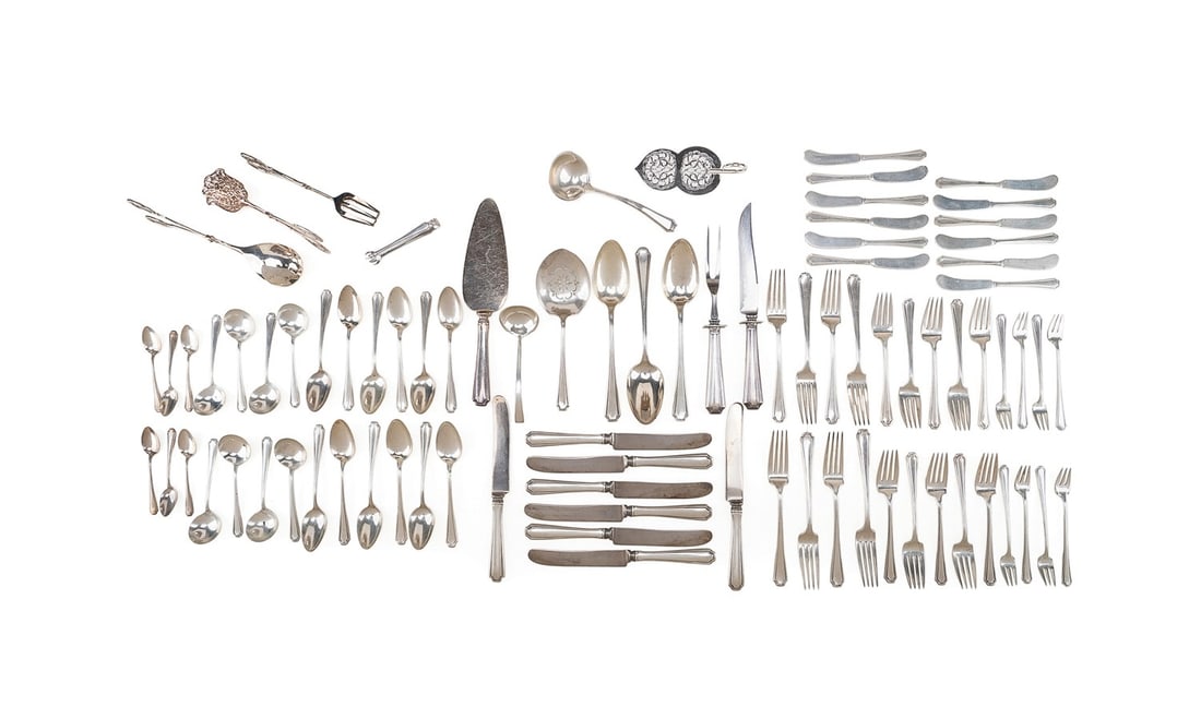 TOWLE STERLING 'LADY CONSTANCE' FLATWARE FOR 8 (1 of 16)