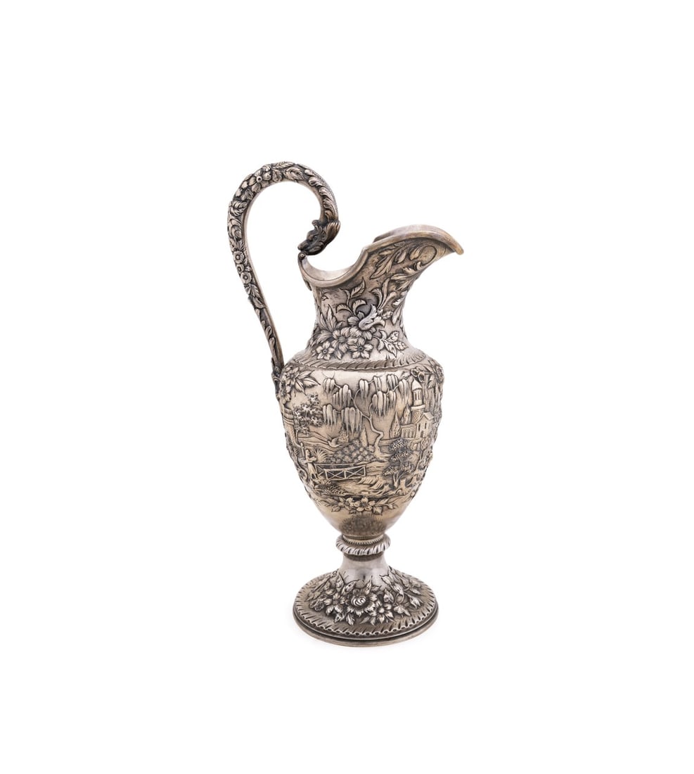 KIRK & SON FIGURAL LANDSCAPE STERLING PITCHER (1 of 8)
