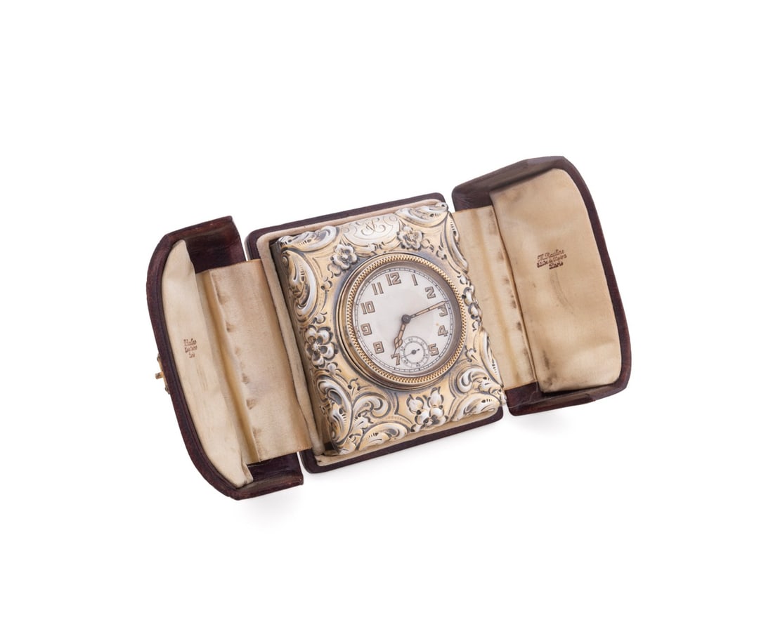 BLACK, STARR AND FROST STERLING TRAVEL CLOCK (1 of 12)