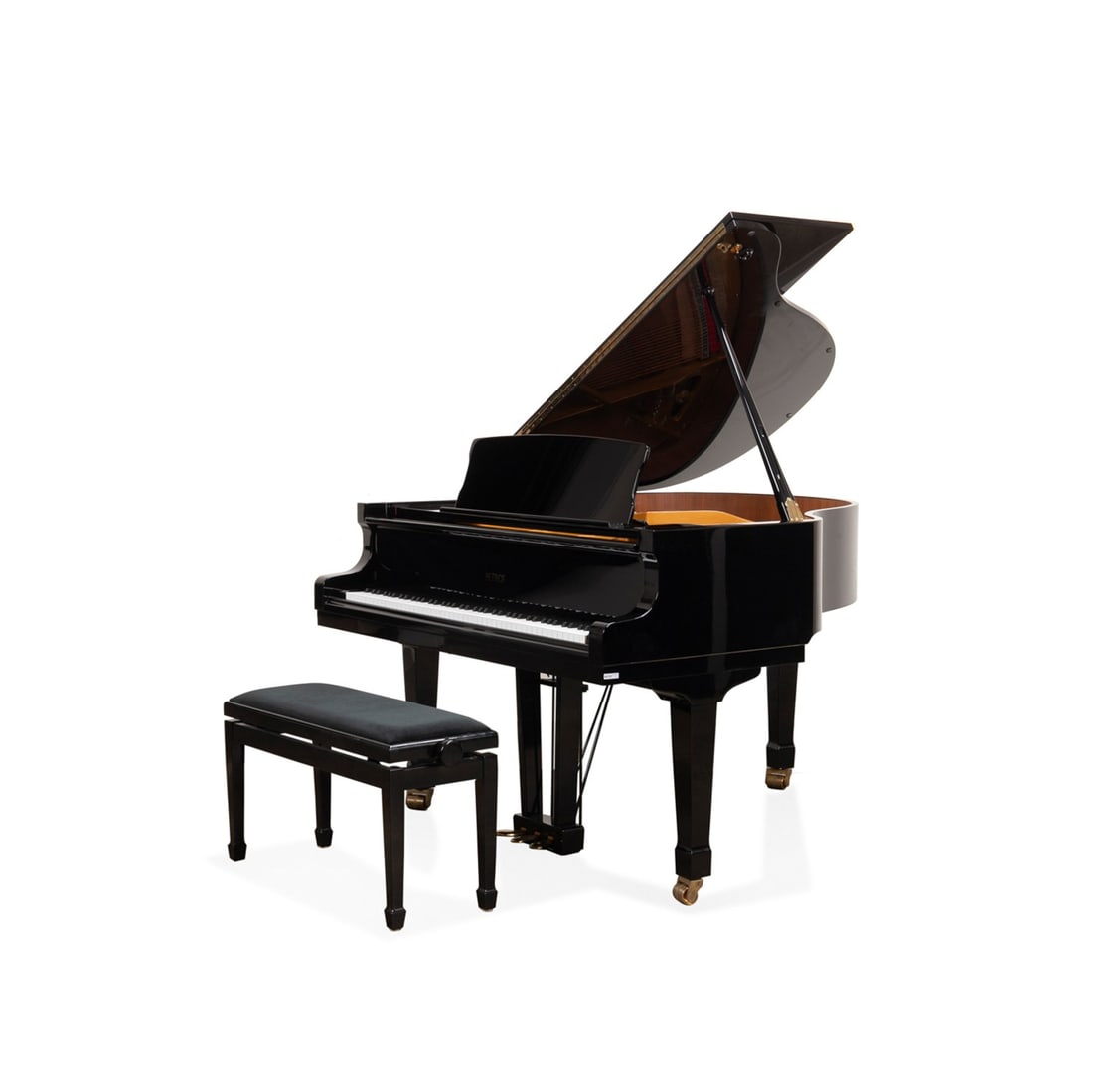 PETROF BLACK BABY GRAND PIANO & BENCH, 2000-2008 (1 of 20)