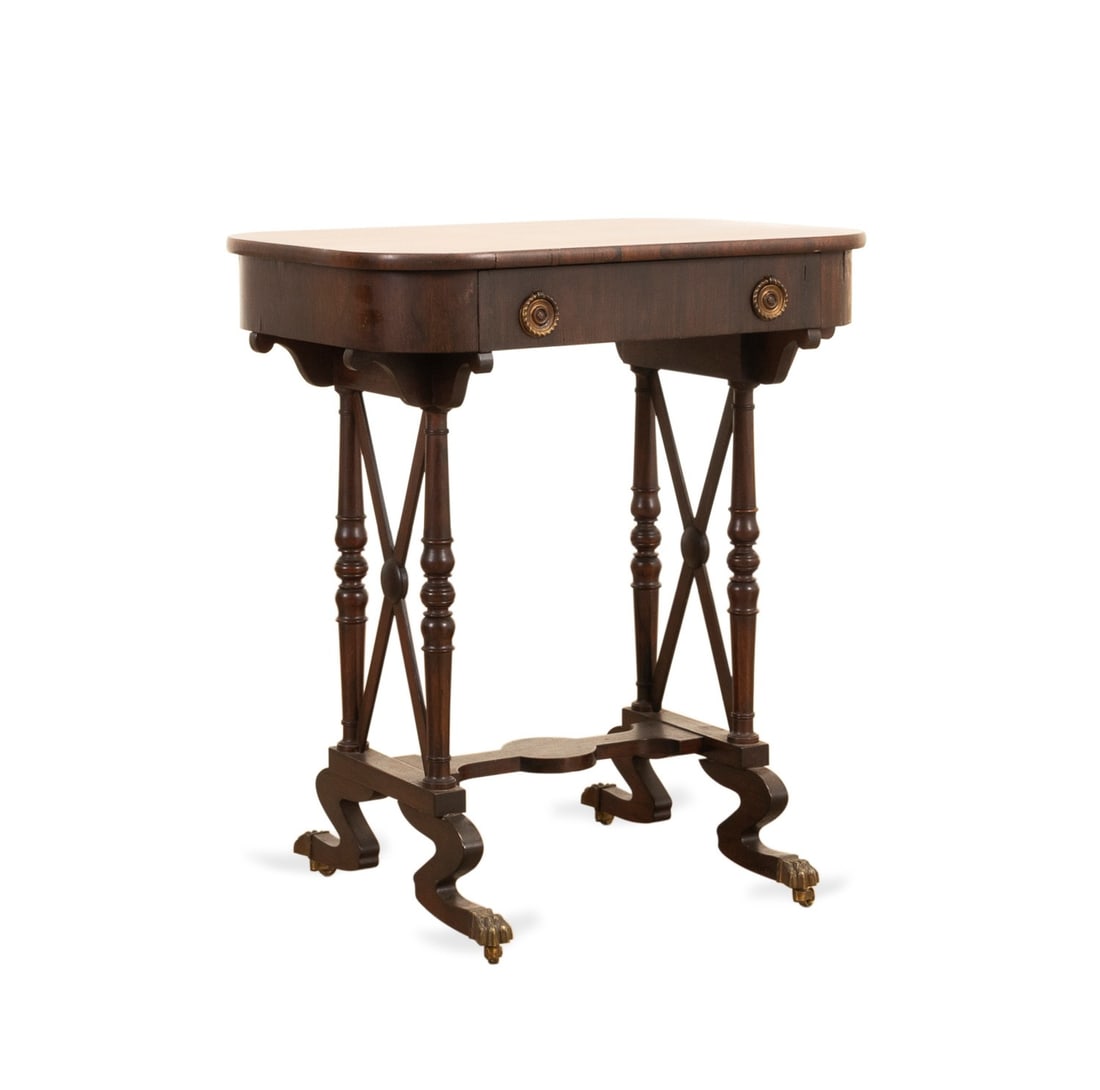 EDWARD GARRATT REGENCY STYLE ROSEWOOD WORK TABLE (1 of 7)