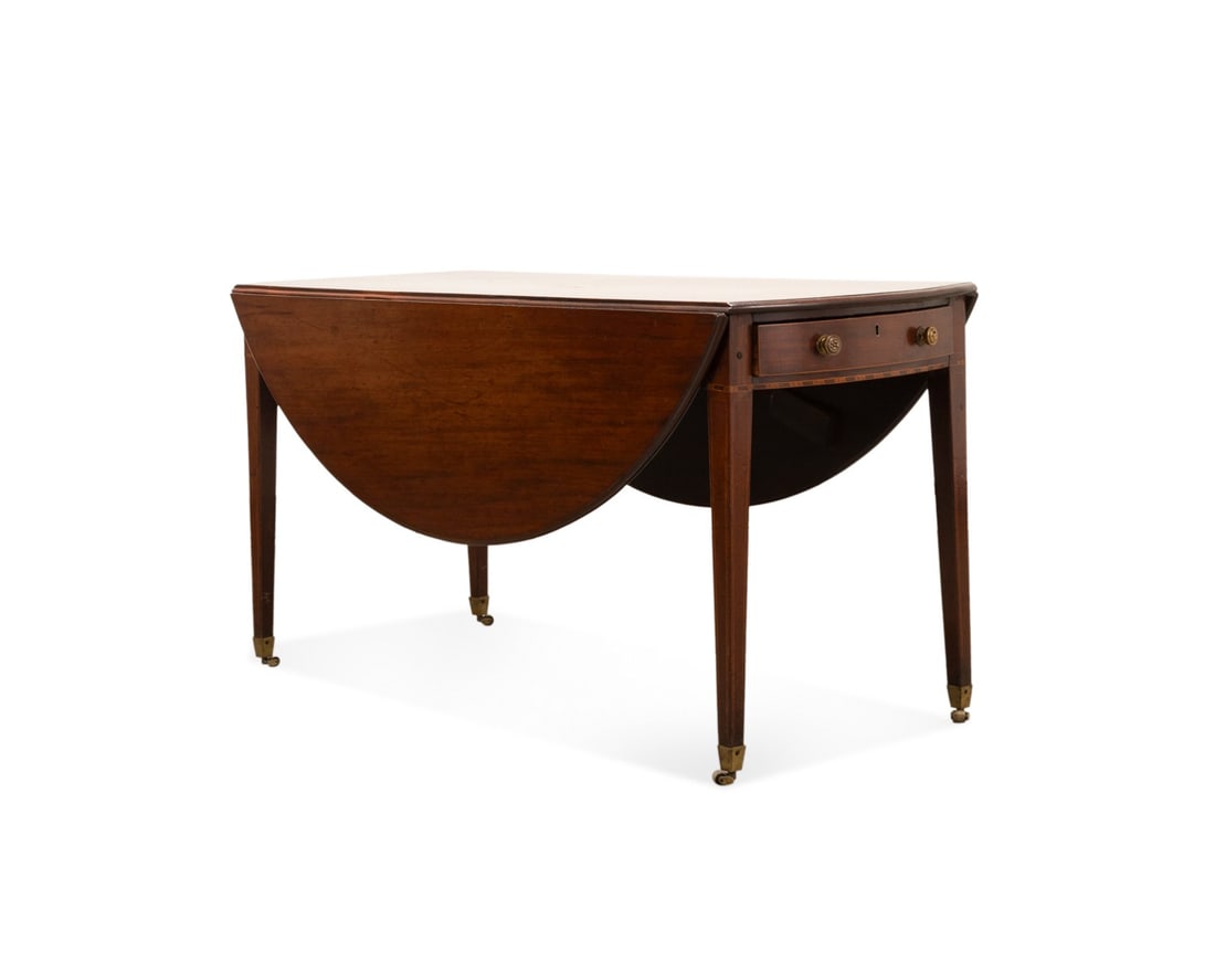 19TH C. HEPPLEWHITE PEMBROKE DROP LEAF TABLE (1 of 8)