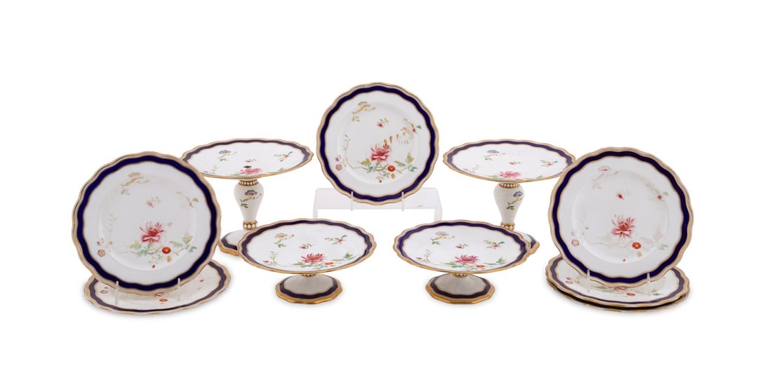ENGLISH VICTORIAN TEN-PIECE DESSERT SERVICE (1 of 12)