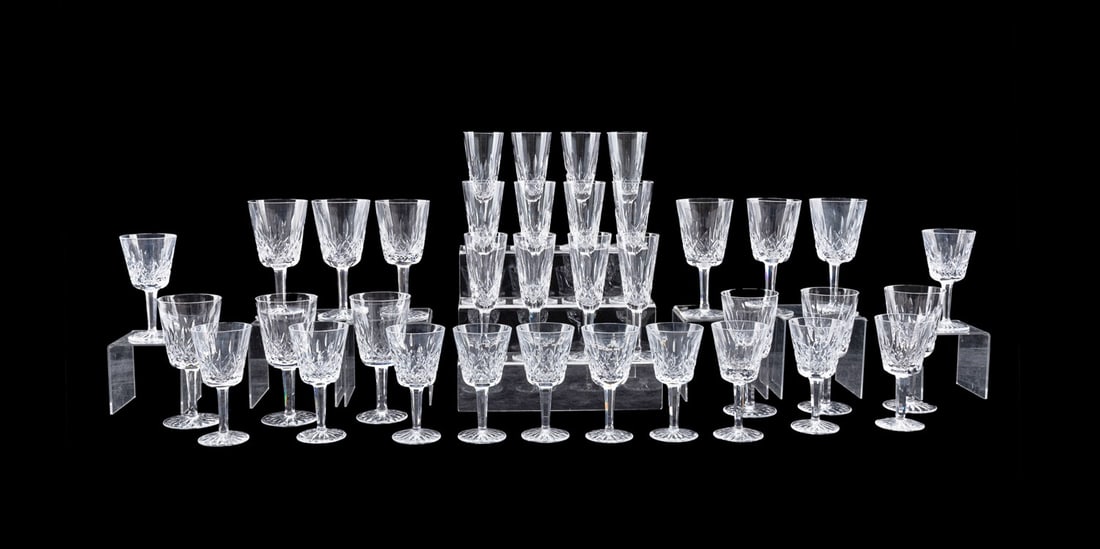 WATERFORD CRYSTAL, 36 PIECES OF 'LISMORE' STEMWARE (1 of 6)